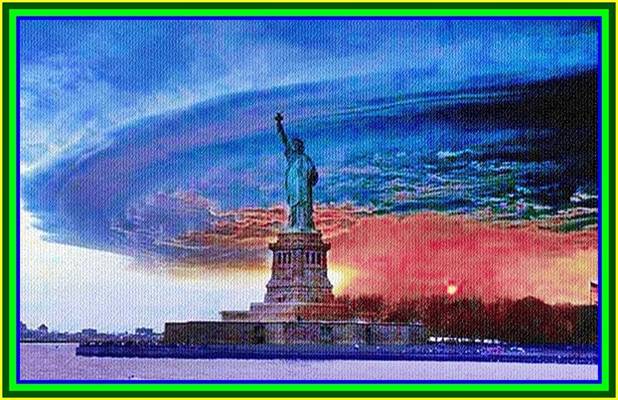 Hurricane Sandy- Statue Liberty